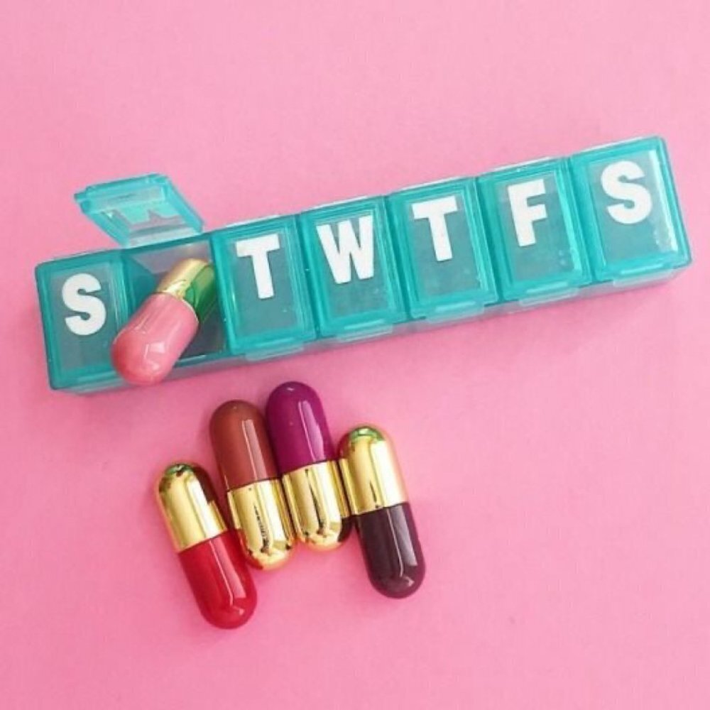 Weekly 7-Day Pill Organizer, Days of the Week Locked Container